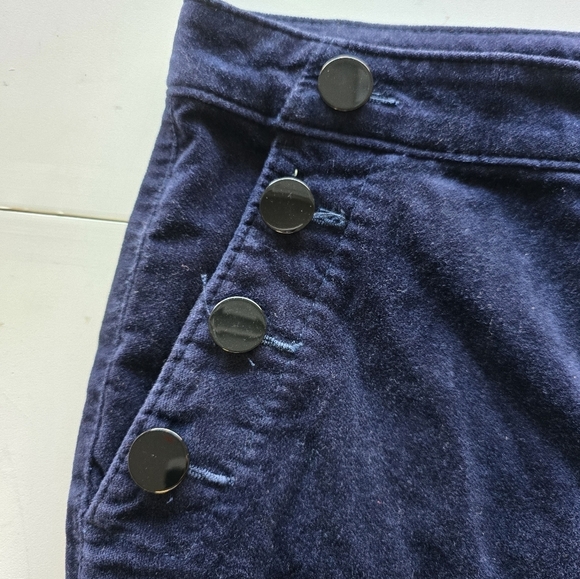 Loft Corduory Pants Women Sz 4 Blue Zipper Straight Pockets Mid Rise 28x30 - Picture 6 of 13